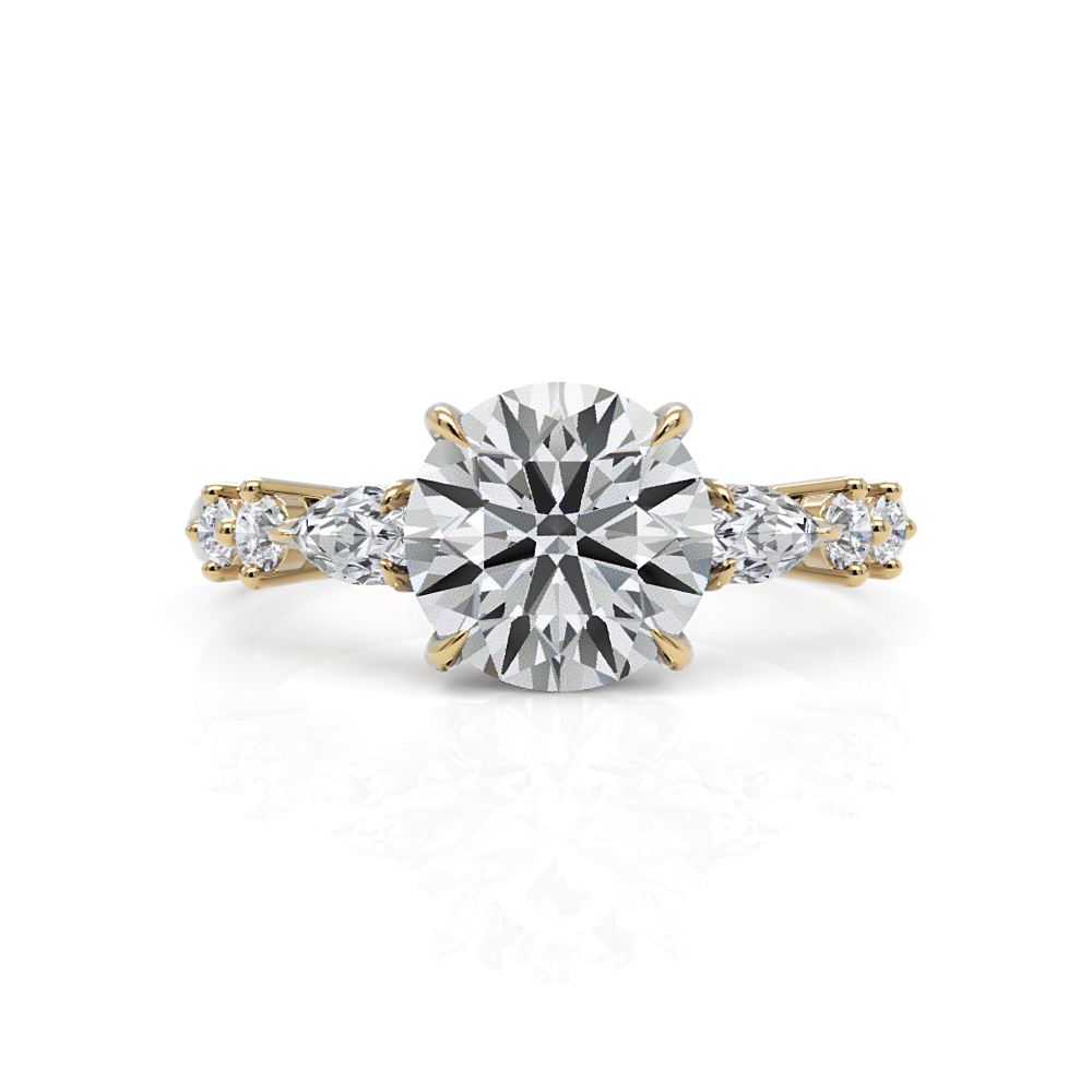 AGI Design Emma Round Lab Created Diamond Engagement Ring