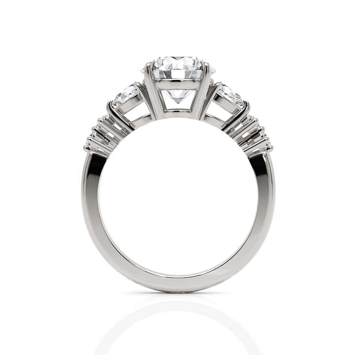 AGI Design Emma Round Lab Created Diamond Engagement Ring
