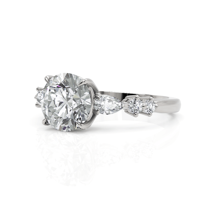 AGI Design Emma Round Lab Created Diamond Engagement Ring