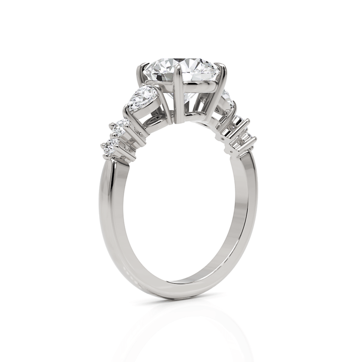 AGI Design Emma Round Lab Created Diamond Engagement Ring