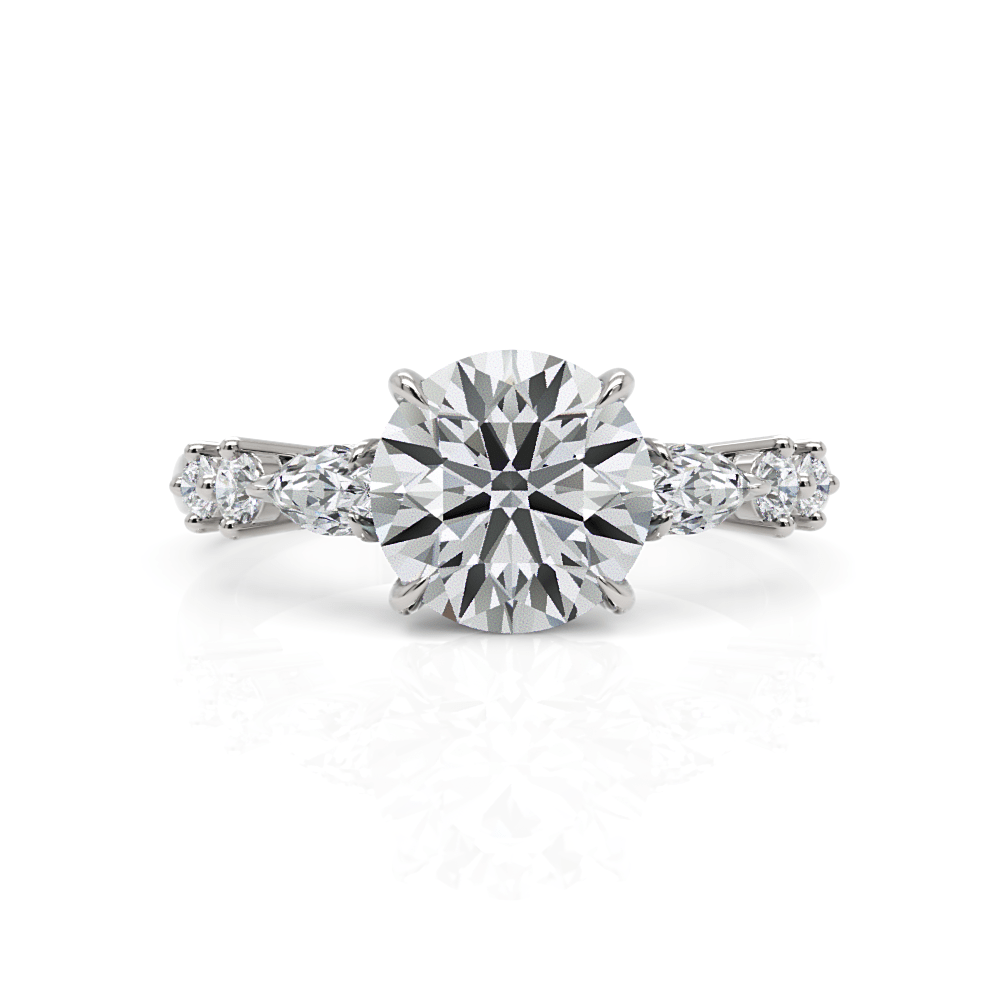 AGI Design Emma Round Lab Created Diamond Engagement Ring