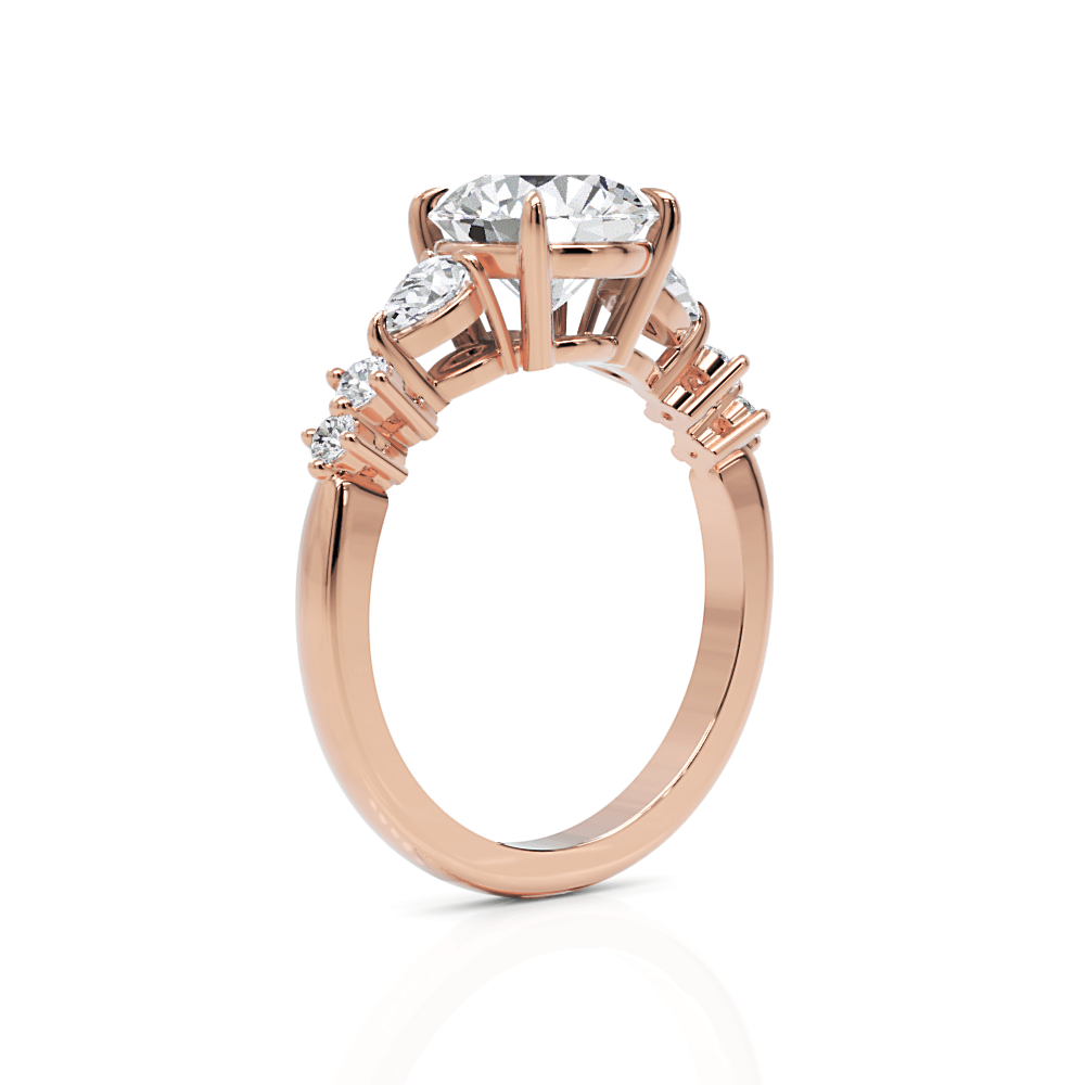 AGI Design Emma Round Moissanite Engagement Ring