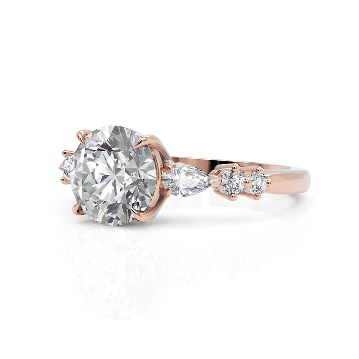 AGI Design Emma Round Moissanite Engagement Ring