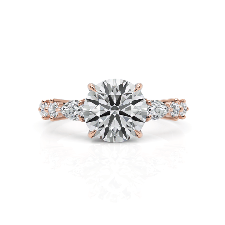 AGI Design Emma Round Moissanite Engagement Ring