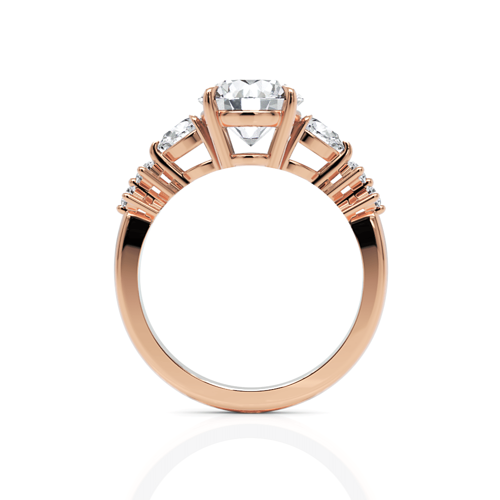 AGI Design Emma Round Moissanite Engagement Ring