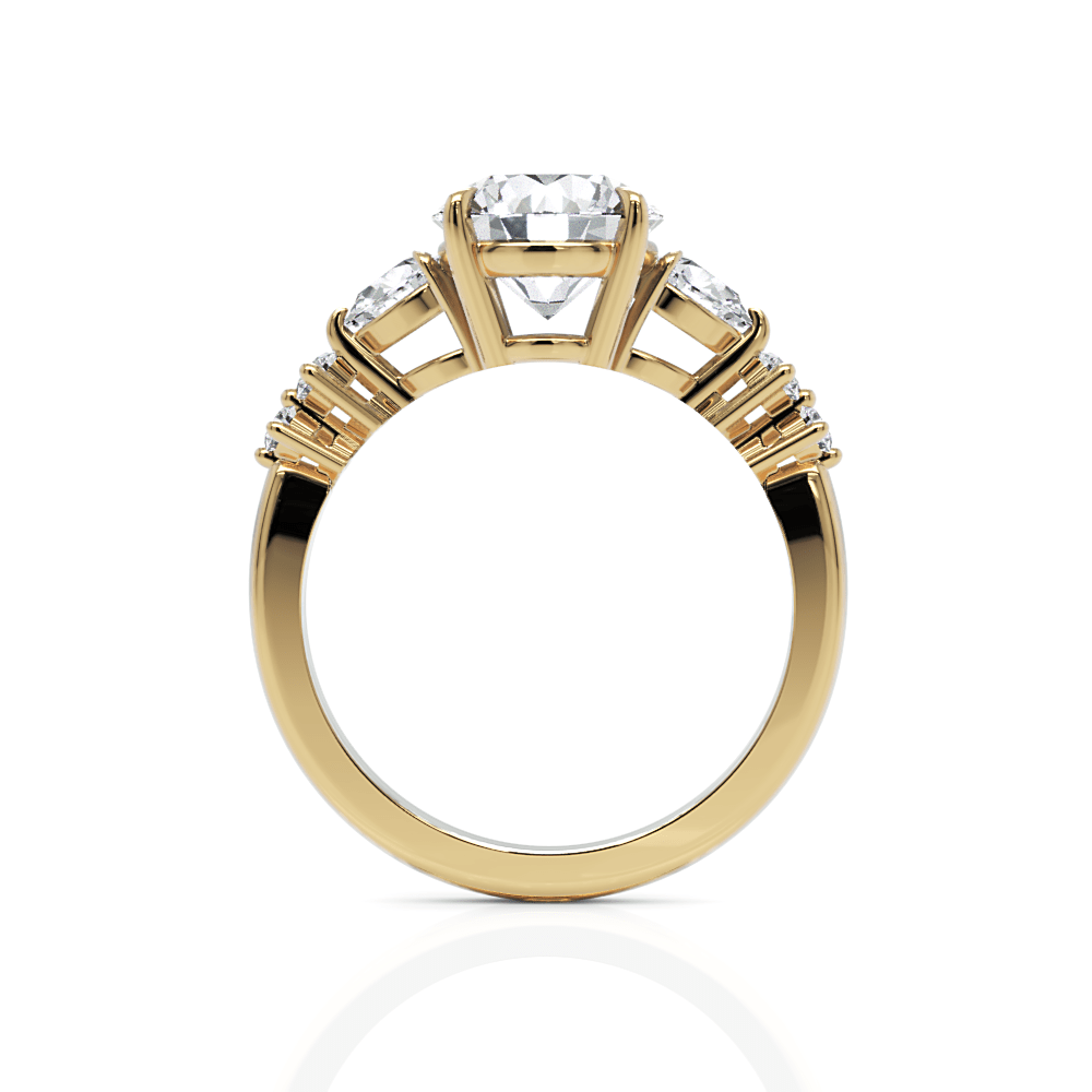 AGI Design Emma Round Moissanite Engagement Ring