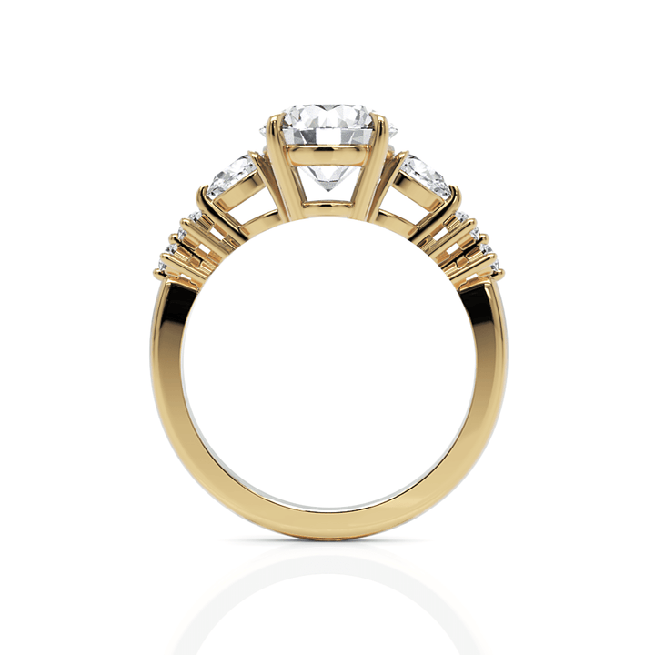 AGI Design Emma Round Moissanite Engagement Ring