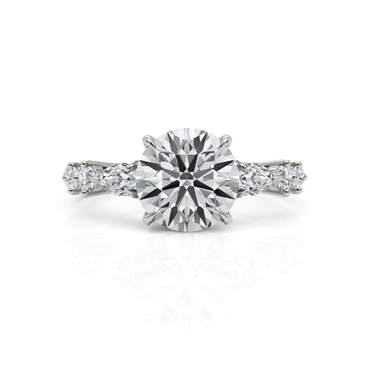 AGI Design Emma Round Moissanite Engagement Ring