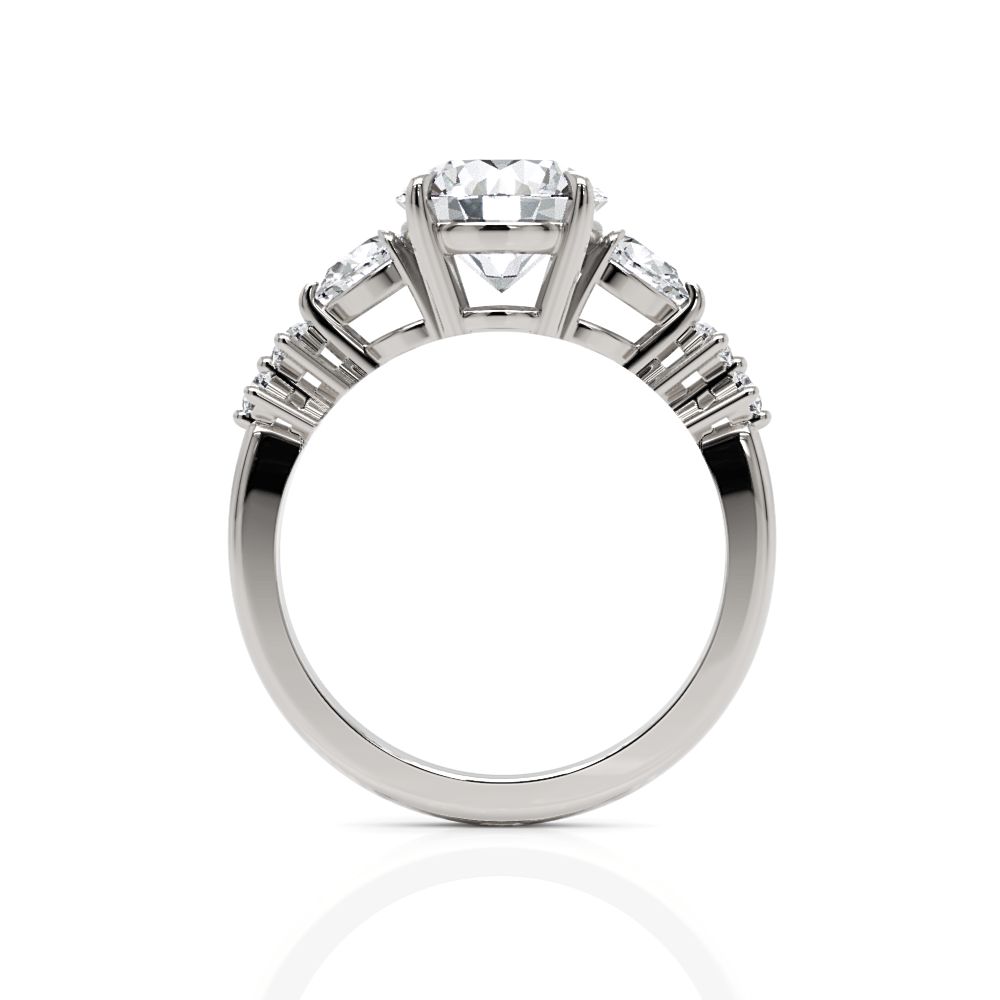 AGI Design Emma Round Moissanite Engagement Ring
