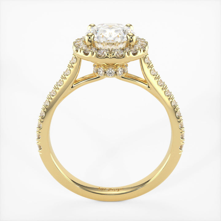 AGI Design Emory Oval Lab Created Diamond Engagement Ring