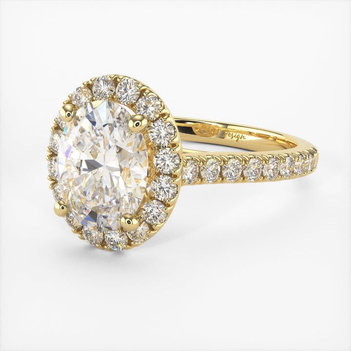 AGI Design Emory Oval Lab Created Diamond Engagement Ring