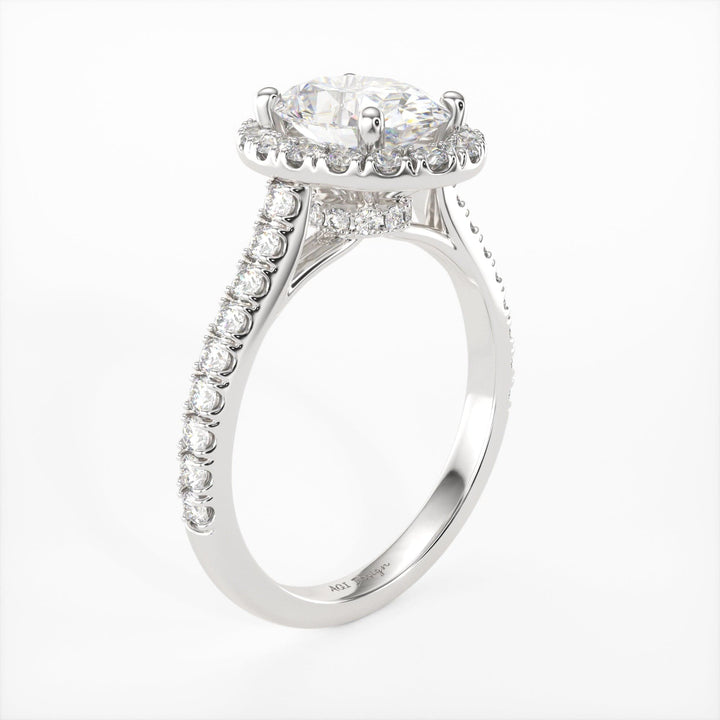 AGI Design Emory Oval Lab Created Diamond Engagement Ring