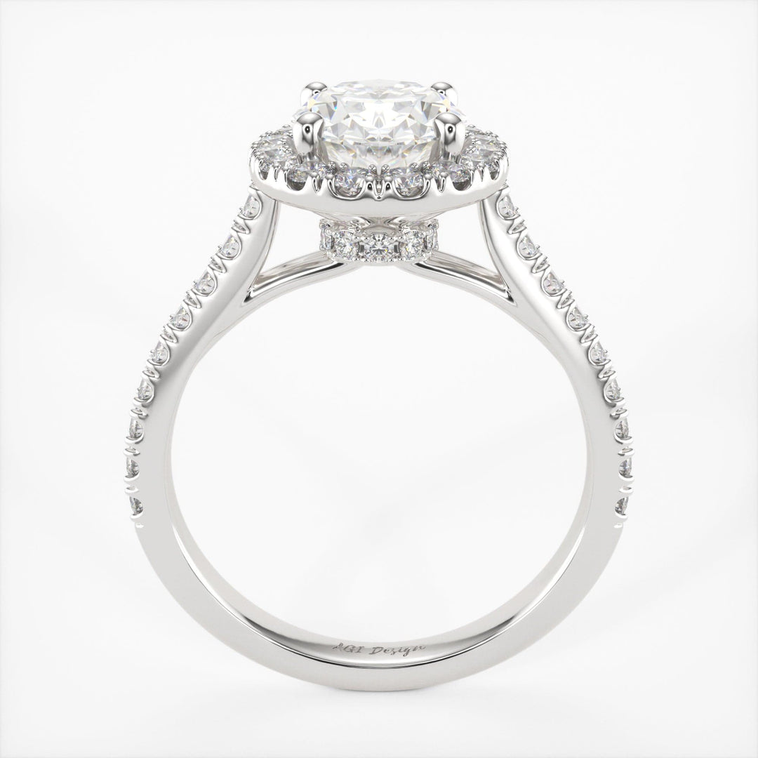 AGI Design Emory Oval Lab Created Diamond Engagement Ring