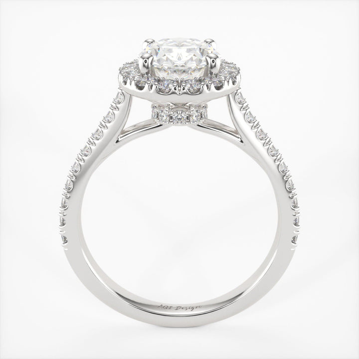 AGI Design Emory Oval Lab Created Diamond Engagement Ring