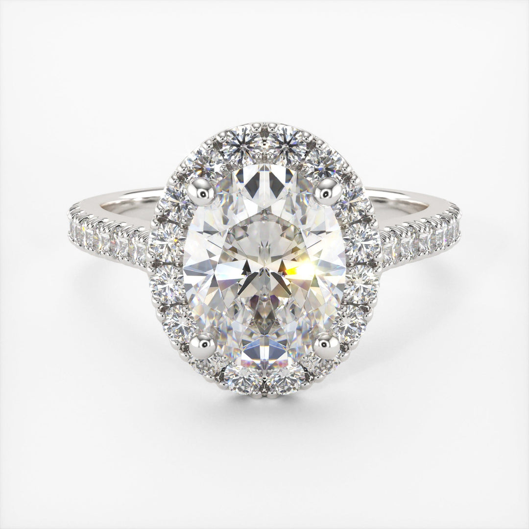AGI Design Emory Oval Lab Created Diamond Engagement Ring