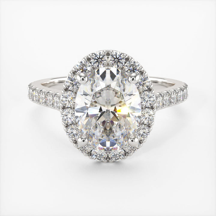 AGI Design Emory Oval Lab Created Diamond Engagement Ring