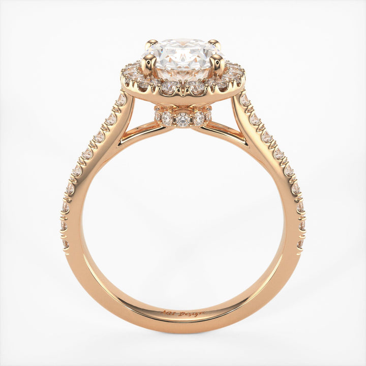 AGI Design Emory Oval Lab Created Diamond Engagement Ring