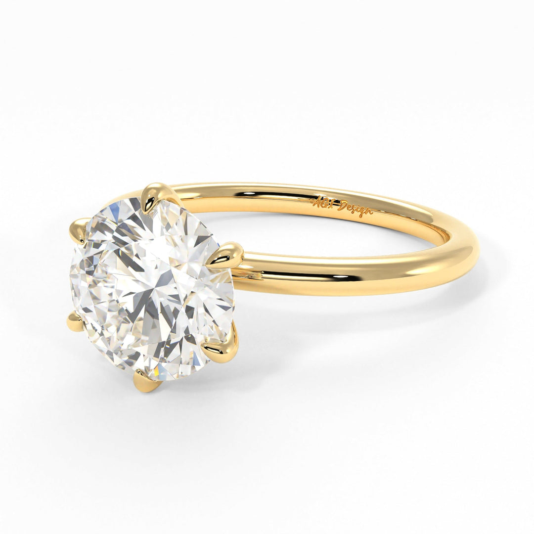 AGIDesignShop Eva Forever One Round Moissanite Engagement  Ring