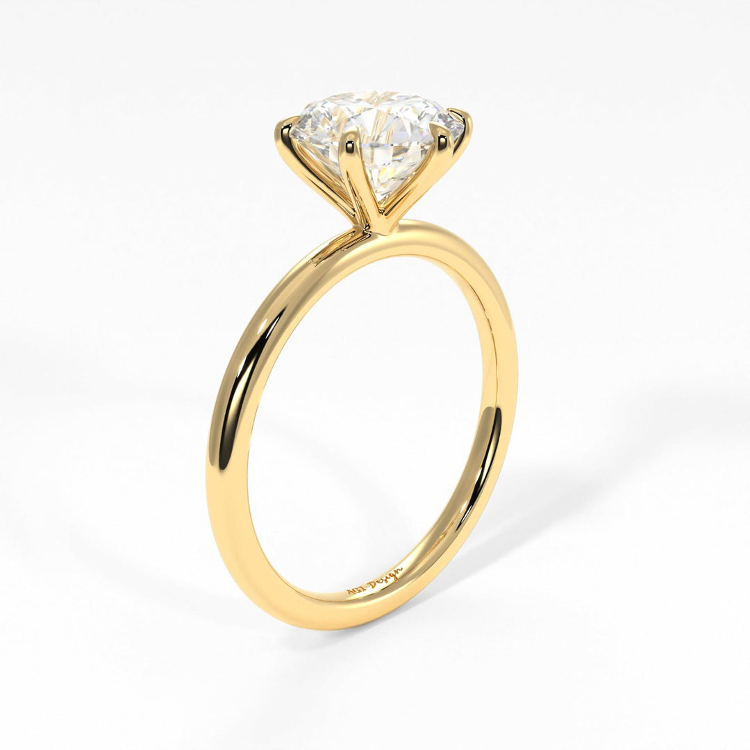 AGI Design Eva Round Lab Created Diamond Engagement Ring