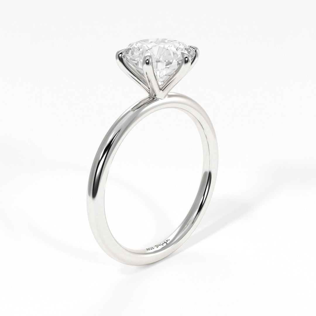 AGI Design Eva Round Lab Created Diamond Engagement Ring