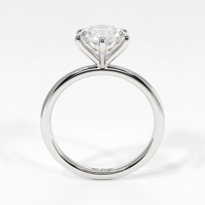 AGI Design Eva Round Lab Created Diamond Engagement Ring