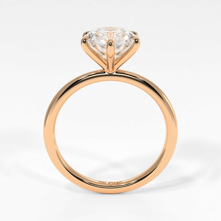 AGI Design Eva Round Lab Created Diamond Engagement Ring