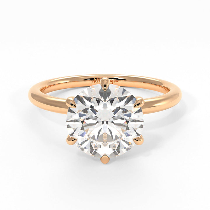 AGI Design Eva Round Lab Created Diamond Engagement Ring