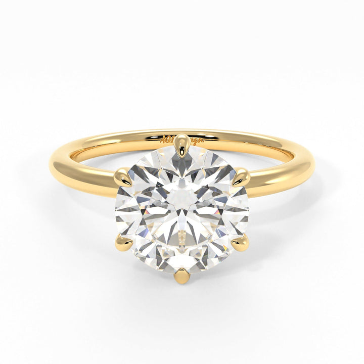 AGI Design Eva Round Lab Created Diamond Engagement Ring