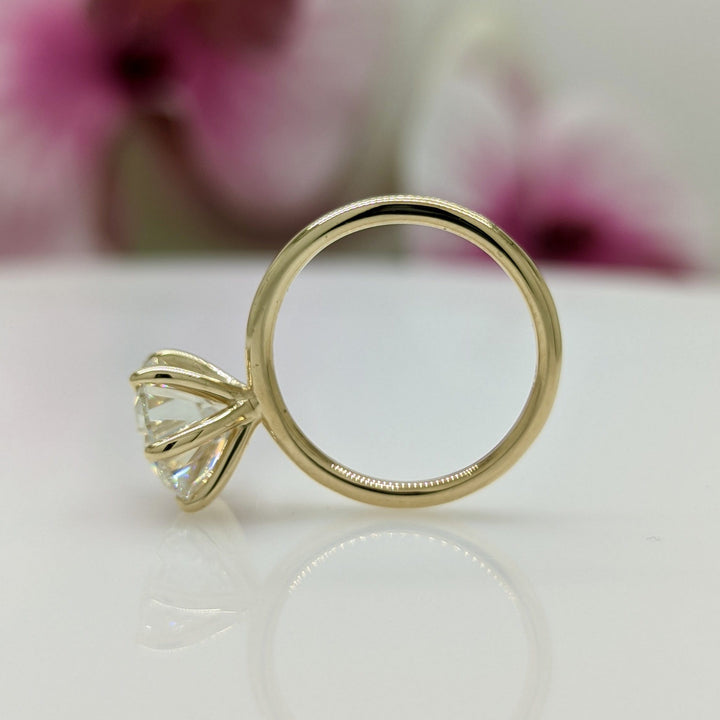 AGI Design Eva Round Lab Created Diamond Engagement Ring