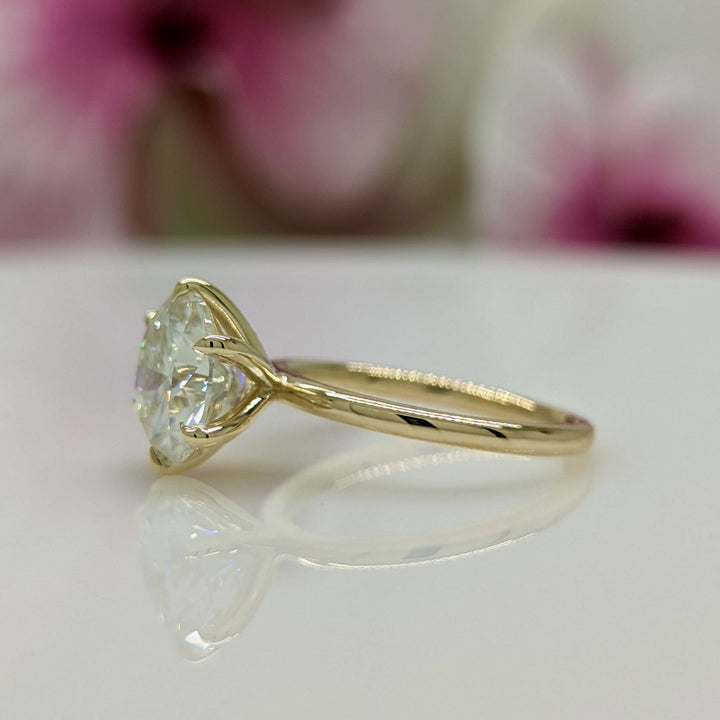 AGI Design Eva Round Lab Created Diamond Engagement Ring