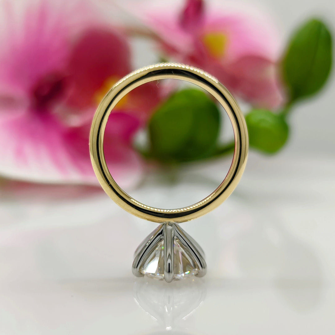 AGI Design Eva Round Lab Created Diamond Engagement Ring