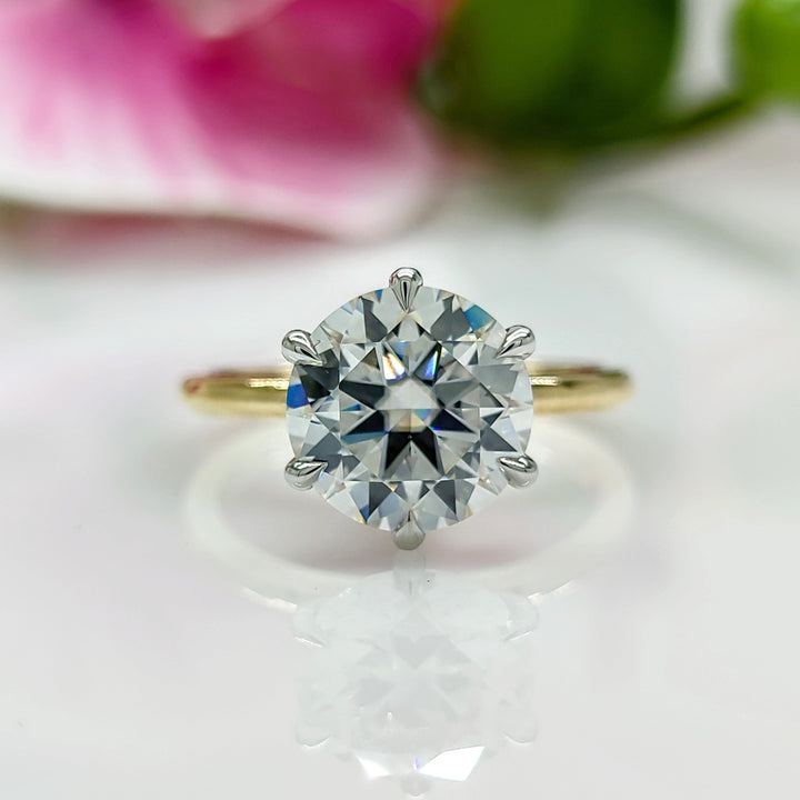 AGI Design Eva Round Lab Created Diamond Engagement Ring