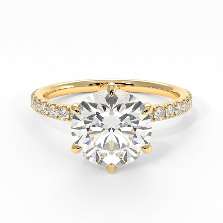 AGI Design Evie Round Lab Created Diamond Engagement Ring