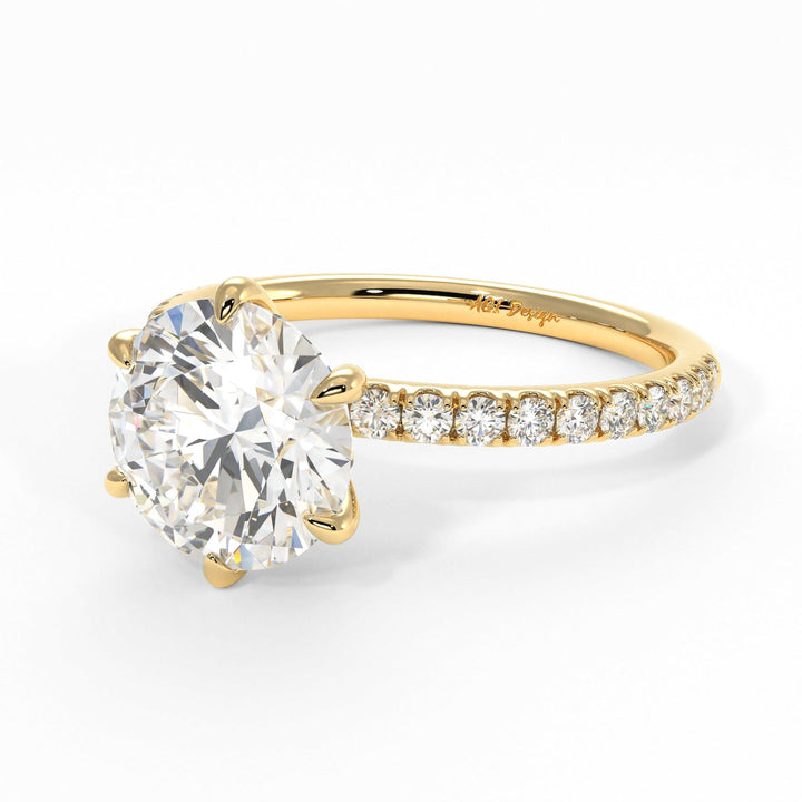 AGIDesignShop Evie Round Moissanite Engagement Ring