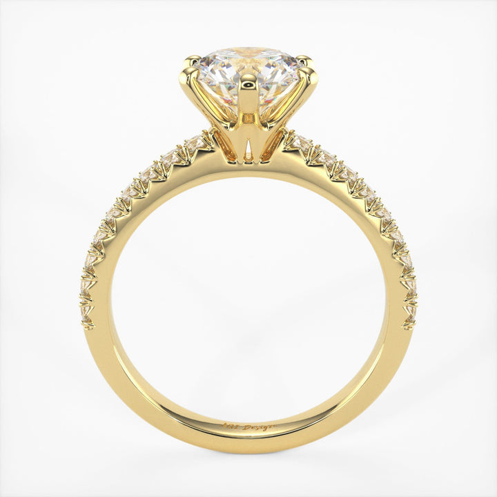 AGI Design Fiona Round Lab Created Diamond Engagement Ring