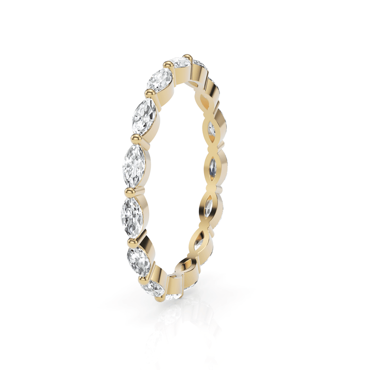 AGI Design Full Eternity Martina Marquise Cut Lab-grown  Diamonds Wedding Band