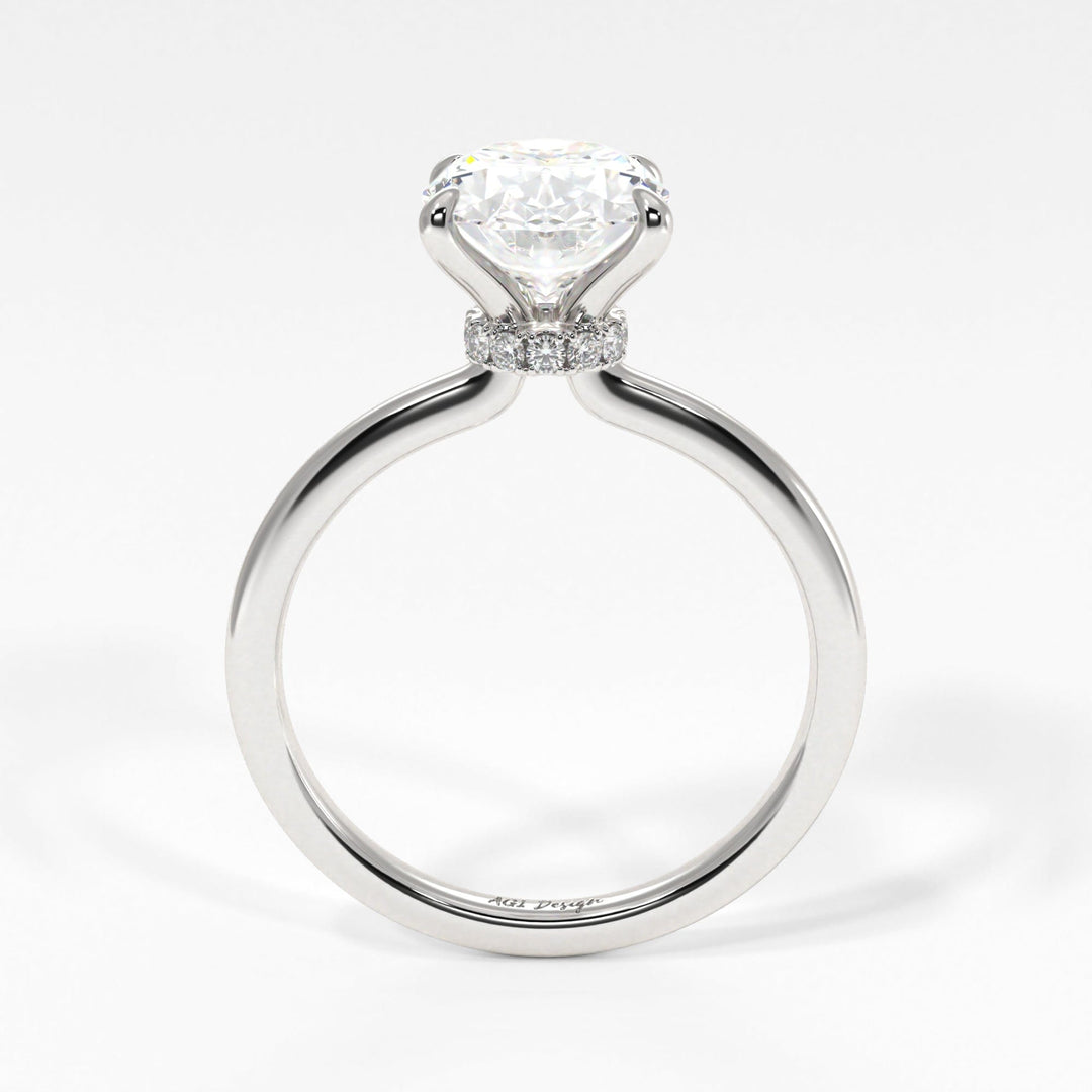 AGI Design Grace Oval Lab Created Diamond Engagement Ring