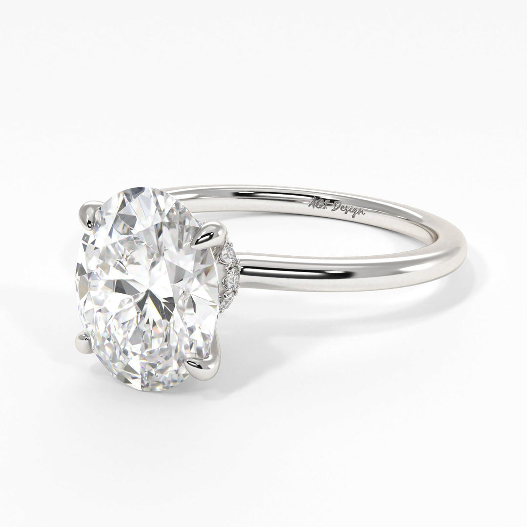 AGI Design Grace Oval Lab Created Diamond Engagement Ring