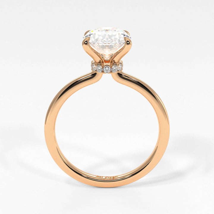 AGI Design Grace Oval Lab Created Diamond Engagement Ring