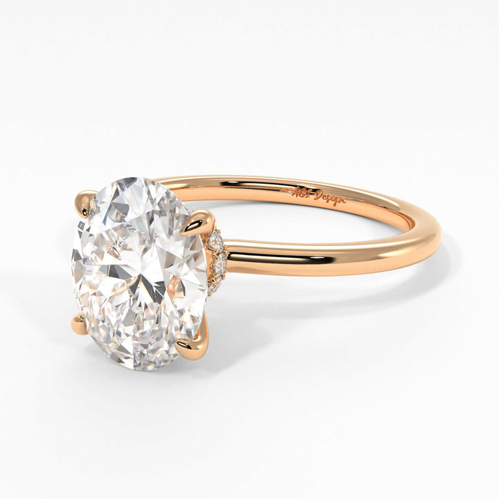 AGI Design Grace Oval Lab Created Diamond Engagement Ring