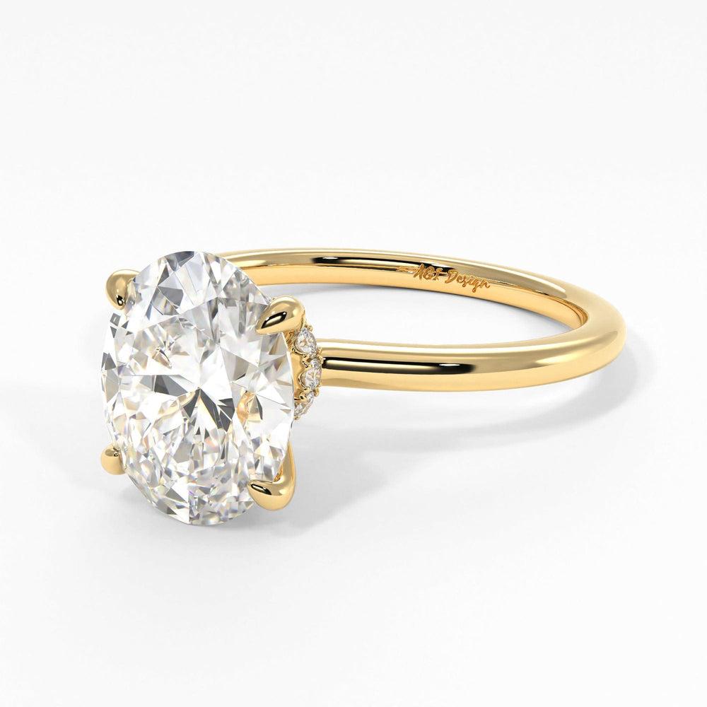 AGIDesignShop Grace Oval Moissanite Collar Engagement Ring