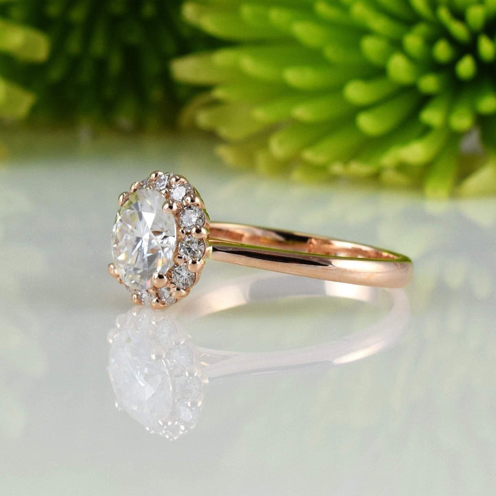 AGI Design Harper Round Lab Created Diamond Engagement Ring