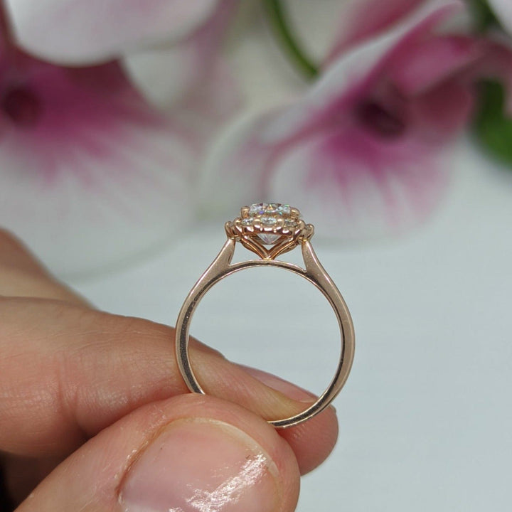AGI Design Harper Round Lab Created Diamond Engagement Ring
