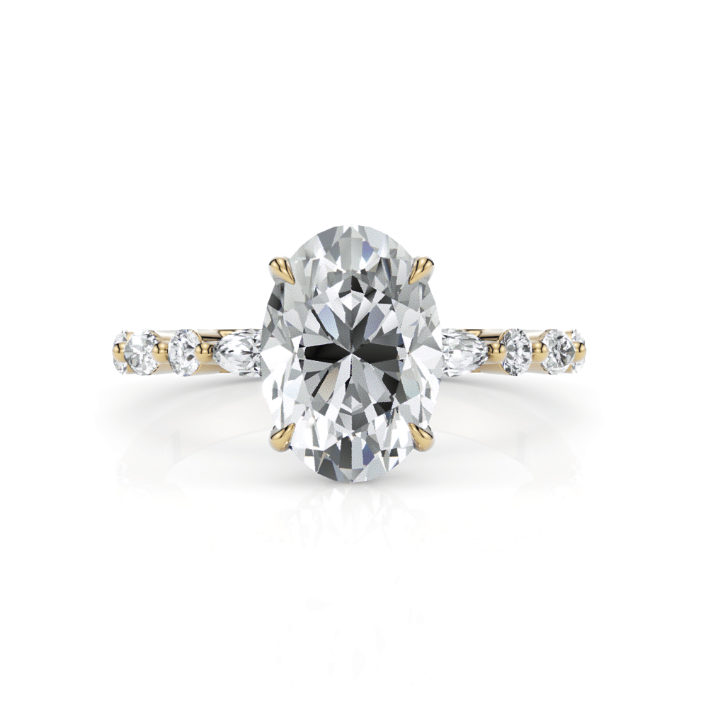 AGIDesignShop Hope Oval Moissanite  Engagement Ring