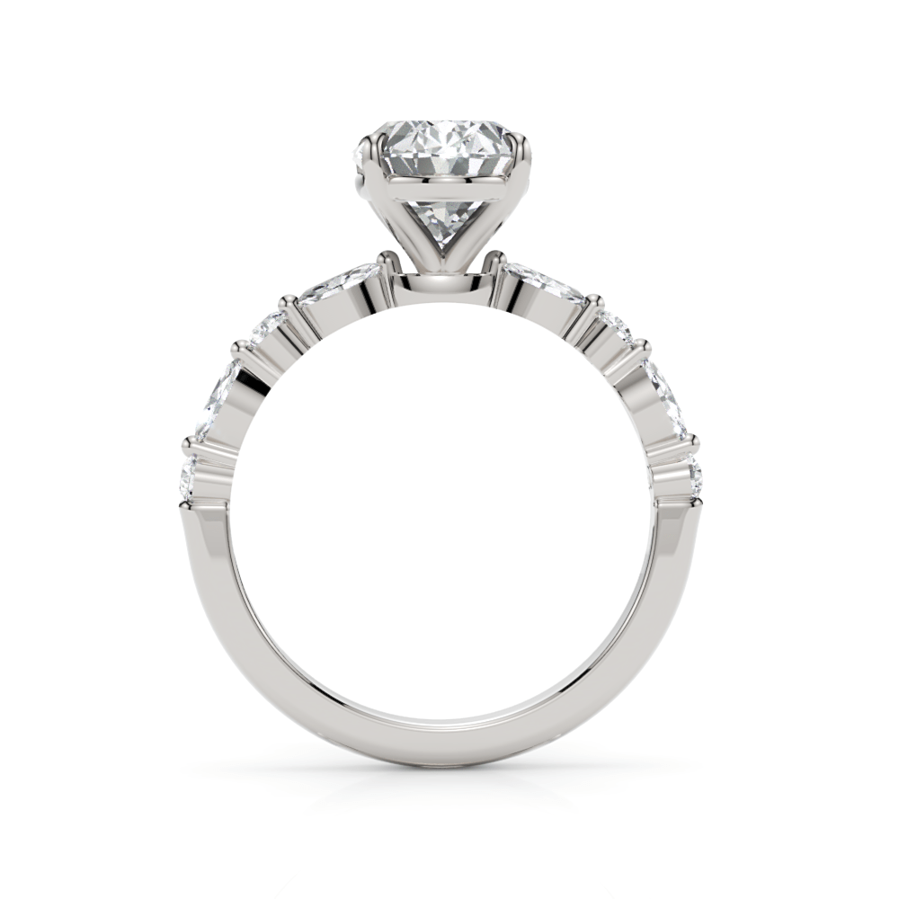 AGIDesignShop Hope Oval Moissanite  Engagement Ring