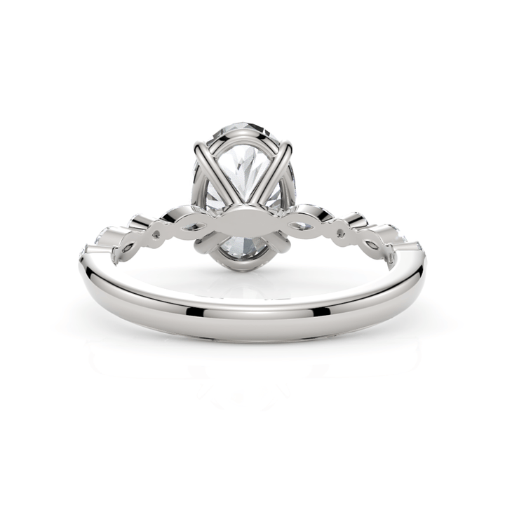 AGIDesignShop Hope Oval Moissanite  Engagement Ring