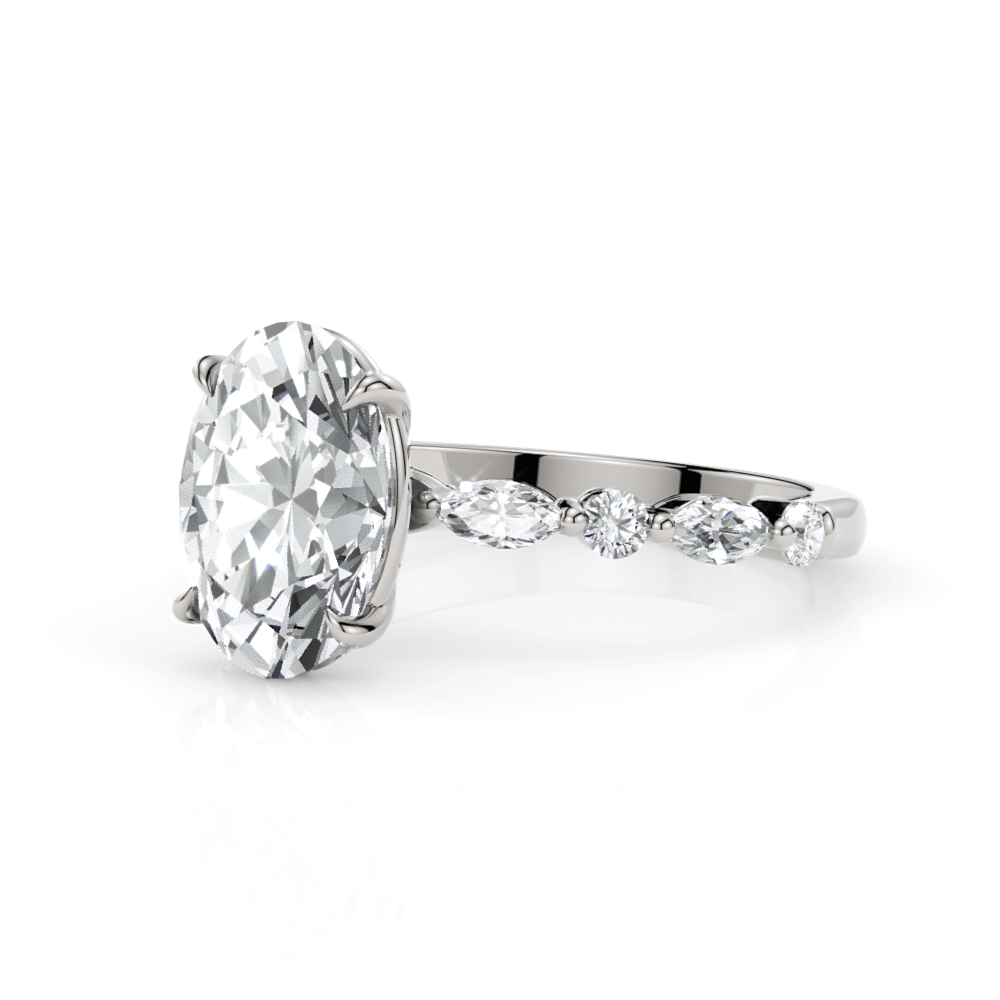 AGIDesignShop Hope Oval Moissanite  Engagement Ring