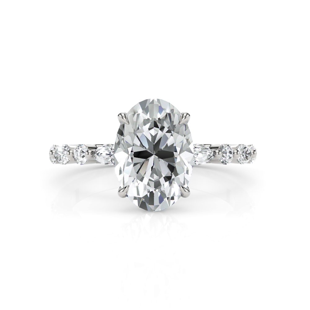 AGIDesignShop Hope Oval Moissanite  Engagement Ring