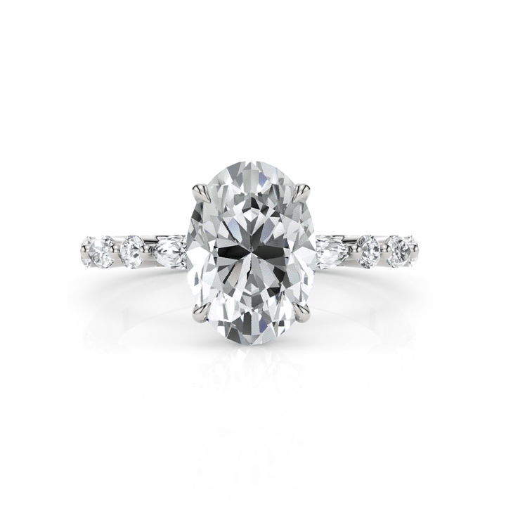 AGIDesignShop Hope Oval Moissanite  Engagement Ring