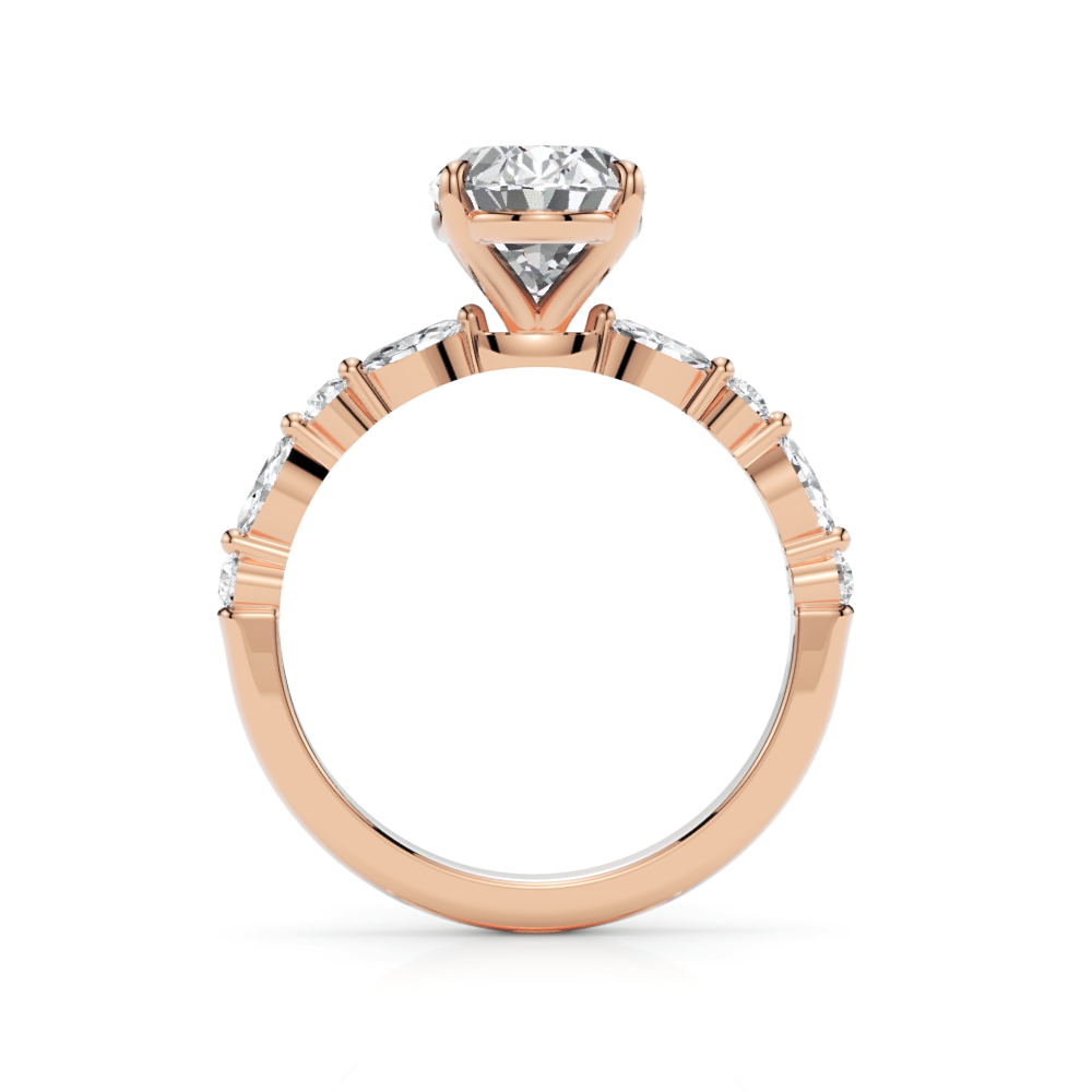 AGIDesignShop Hope Oval Moissanite  Engagement Ring